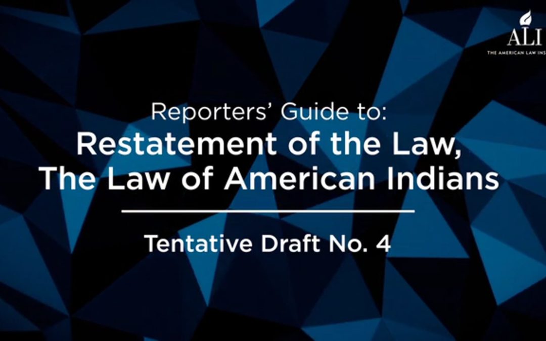 Reporters’ Guide 2020: The Law of American Indians