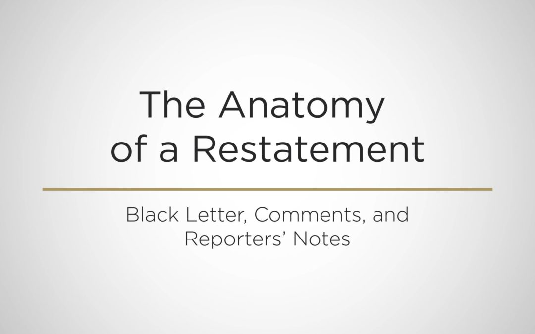 The Anatomy of a Restatement
