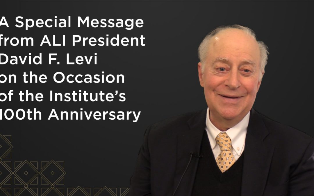 A Message from ALI President Levi on ALI’s 100th Anniversary